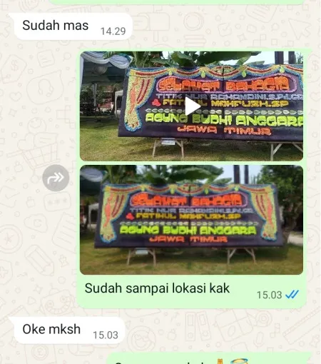 Pengiriman Papan Bunga Harapan Mulia